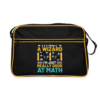 Mathelehrer Schullehrer Lustige Mathelehrer S - Retro Tasche - Schwarz/Gold - Vorne