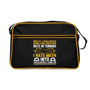 Mathelehrer Schullehrer Lustige Mathelehrer S - Retro Tasche - Schwarz/Gold - Vorne