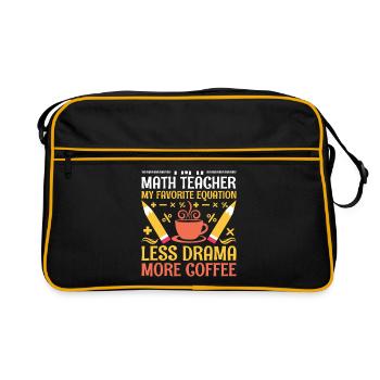 Mathelehrer Schullehrer Lustige Mathelehrer S - Retro Tasche - Schwarz/Gold - Vorne