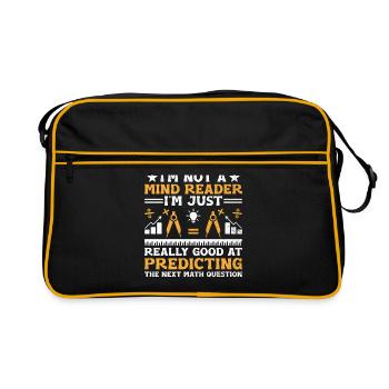 Mathelehrer Schullehrer Lustige Mathelehrer S - Retro Tasche - Schwarz/Gold - Vorne