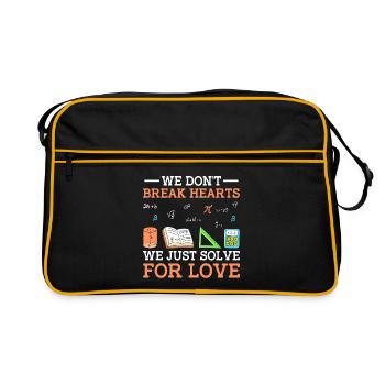 Mathelehrer Schullehrer Lustige Mathelehrer S - Retro Tasche - Schwarz/Gold - Vorne