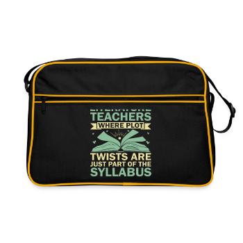 Professeur de littérature Professeur d’école Professeur drôle S - Sac Retro - noir/or - Devant