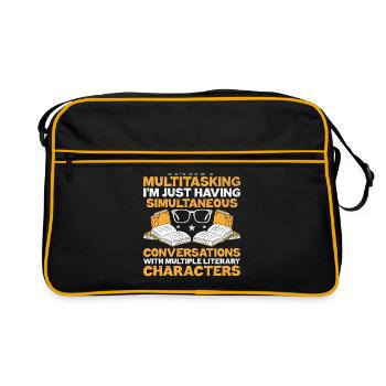 Professeur de littérature Professeur d’école Professeur drôle S - Sac Retro - noir/or - Devant