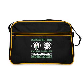 Professeur de littérature Professeur d’école Professeur drôle S - Sac Retro - noir/or - Devant