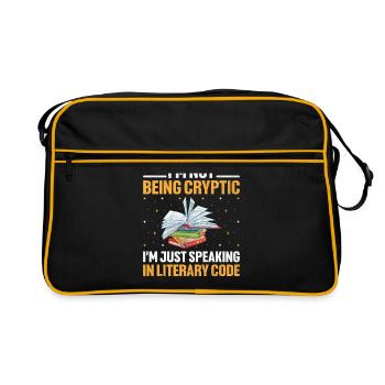 Professeur de littérature Professeur d’école Professeur drôle S - Sac Retro - noir/or - Devant