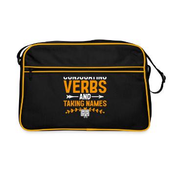 Foreign Language Teacher School Languages Teachers - Retro Bag - black/gold - Front