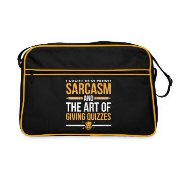 Foreign Language Teacher School Languages Teachers - Retro Bag - black/gold - Front