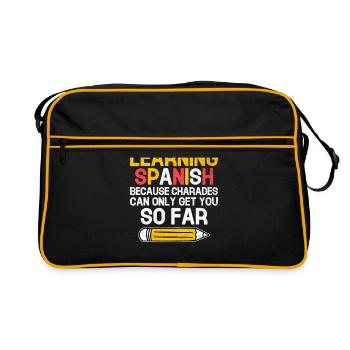 Foreign Language Teacher School Languages Teachers - Retro Bag - black/gold - Front