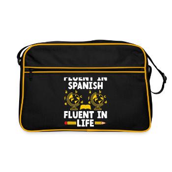 Foreign Language Teacher School Languages Teachers - Retro Bag - black/gold - Front