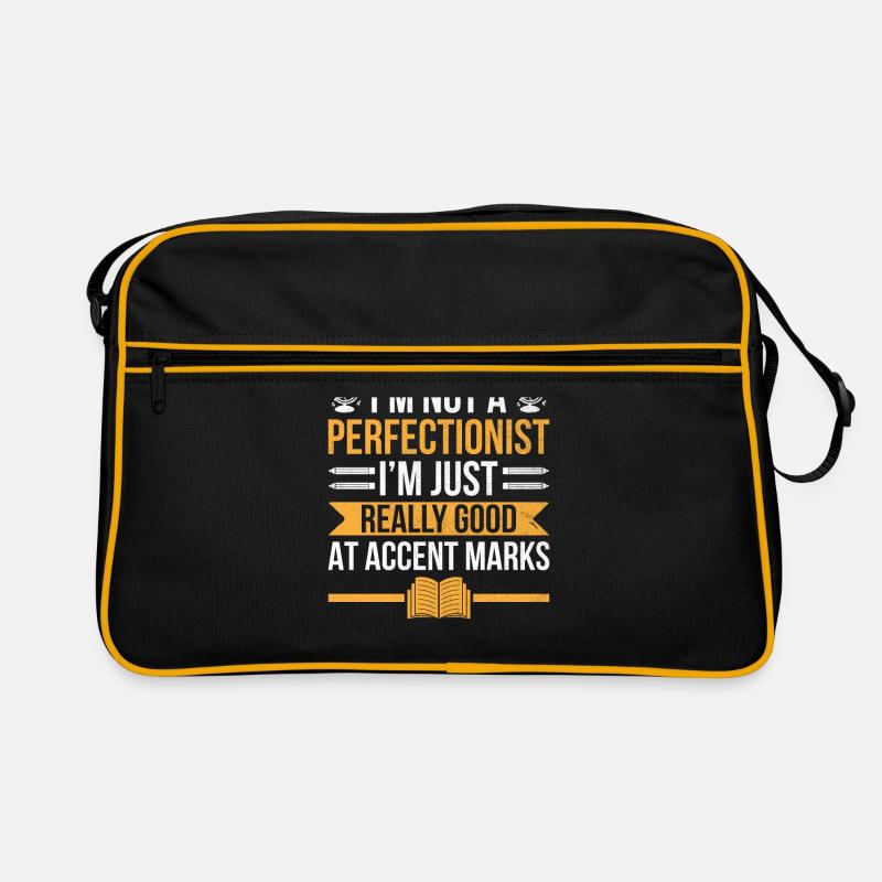 Fremdsprachenlehrer Schule Sprachlehrer Retro Tasche