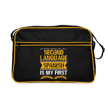 Foreign Language Teacher School Languages Teachers - Retro Bag - black/gold - Front