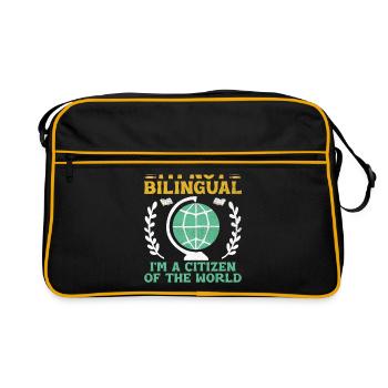 Foreign Language Teacher School Languages Teachers - Retro Bag - black/gold - Front