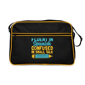 Foreign Language Teacher School Languages Teachers - Retro Bag - black/gold - Front