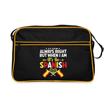 Foreign Language Teacher School Languages Teachers - Retro Bag - black/gold - Front