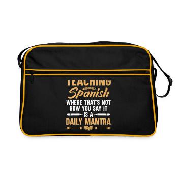 Foreign Language Teacher School Languages Teachers - Retro Bag - black/gold - Front