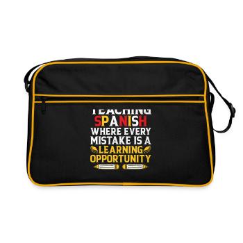 Foreign Language Teacher School Languages Teachers - Retro Bag - black/gold - Front