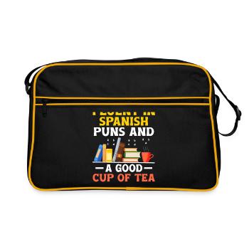 Foreign Language Teacher School Languages Teachers - Retro Bag - black/gold - Front