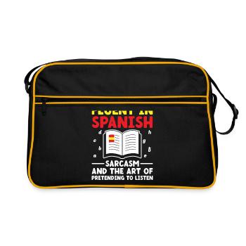 Foreign Language Teacher School Languages Teachers - Retro Bag - black/gold - Front