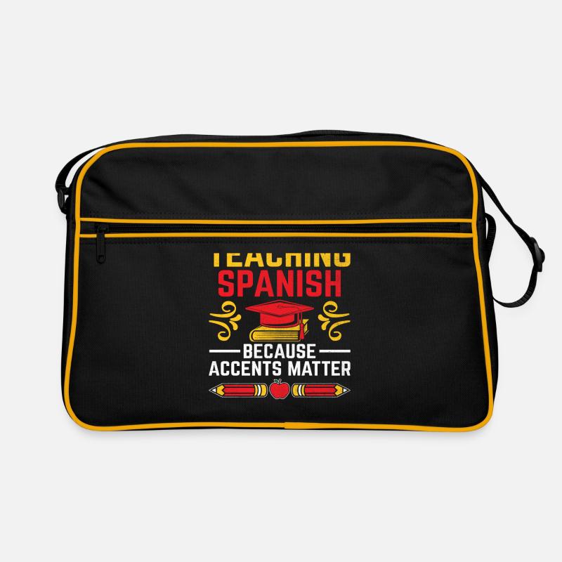 Fremdsprachenlehrer Schule Sprachlehrer Retro Tasche