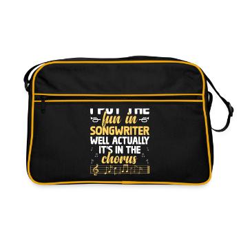 Musician Songwriter Singer Musician Music Music Pr - Retro Bag - black/gold - Front