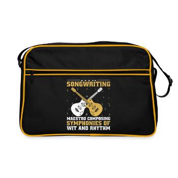 Musician Songwriter Singer Musician Music Music Pr - Retro Bag - black/gold - Front