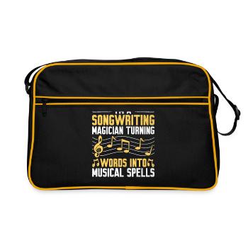 Musician Songwriter Singer Musician Music Music Pr - Retro Bag - black/gold - Front