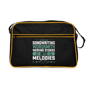 Musician Songwriter Singer Musician Music Music Pr - Retro Bag - black/gold - Front