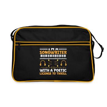 Musician Songwriter Singer Musician Music Music Pr - Retro Bag - black/gold - Front
