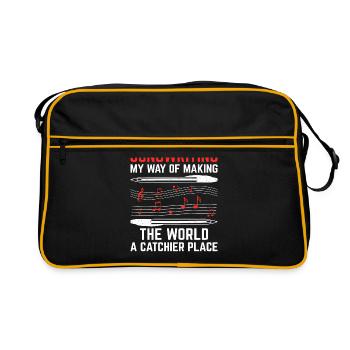 Musician Songwriter Singer Musician Music Music Pr - Retro Bag - black/gold - Front