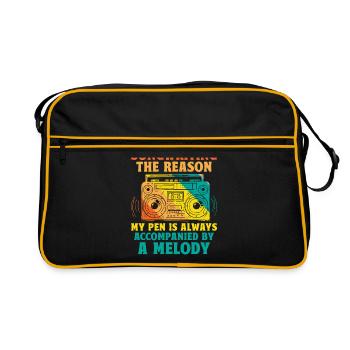 Musician Songwriter Singer Musician Music Music Pr - Retro Bag - black/gold - Front