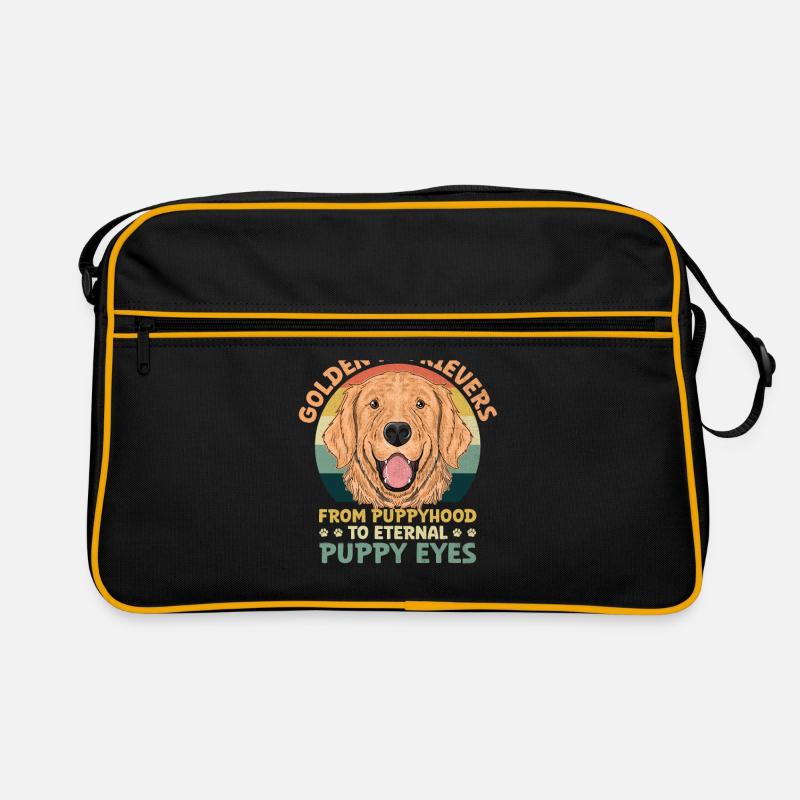 Golden Retrievers : de chiot à chiot éternel Sac Retro
