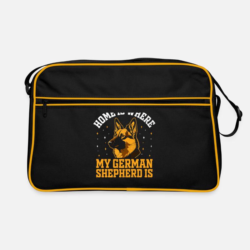 Home Is Where My German Shepherd Is GSD Dog Lover Retro Bag