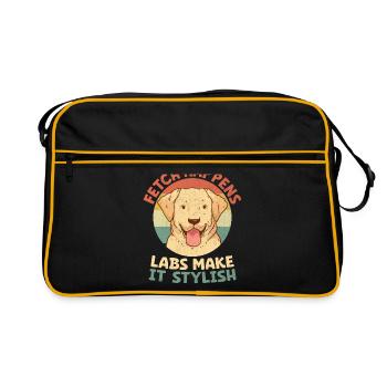 Fetch Happens Labs Make It Stylish Labrador Retrie - Retro Bag - black/gold - Front