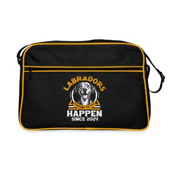 Labradors Making Fetch Happens Since 2024 Labrador - Retro Bag - black/gold - Front