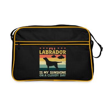 My Labrador Is My Sunshine On A Cloudy Day Lab Dog - Retro Bag - black/gold - Front