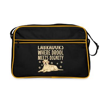 Labradors où la bave rencontre la dignité Labrador Retri - Sac Retro - noir/or - Devant
