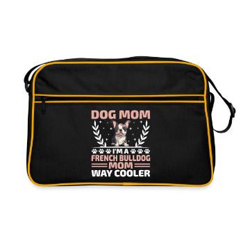 Je ne suis pas une maman chien ordinaire Je suis une maman bouledogue français - Sac Retro - noir/or - Devant