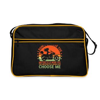 Je ne choisis pas la moto maman vie motocycliste - Sac Retro - noir/or - Devant