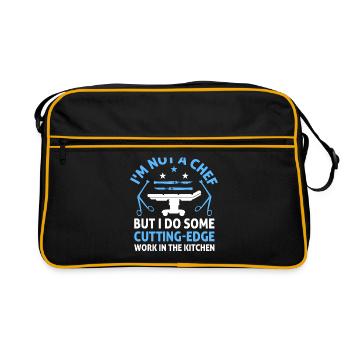 I'm Not A Chef But I Do Some Cutting Edge Surgical - Retro Bag - black/gold - Front