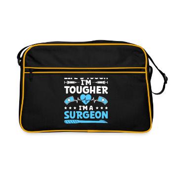 La vie est dure Je suis plus dur Je suis un chirurgien Chirurgie Su - Sac Retro - noir/or - Devant