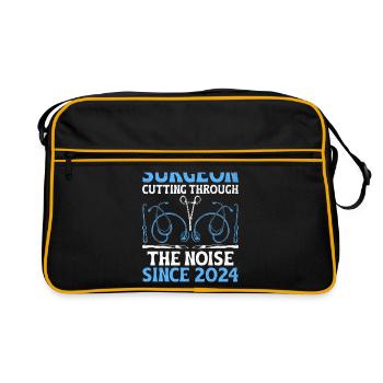 Chirurg durchbricht den Lärm seit dem Anstieg im Jahr 2024 - Retro Tasche - Schwarz/Gold - Vorne