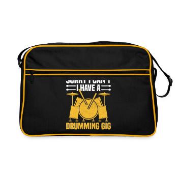 Sorry I Can't I Have A Drumming Gig Drum Drummer - Retro Bag - black/gold - Front