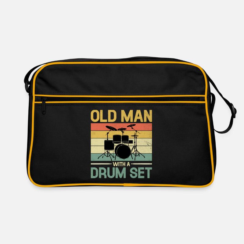 Never Underestimate An Old Man With A Drum Set Retro Bag