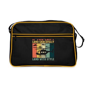 If You Can't Land Gracefully Land With Style Helic - Retro Bag - black/gold - Front