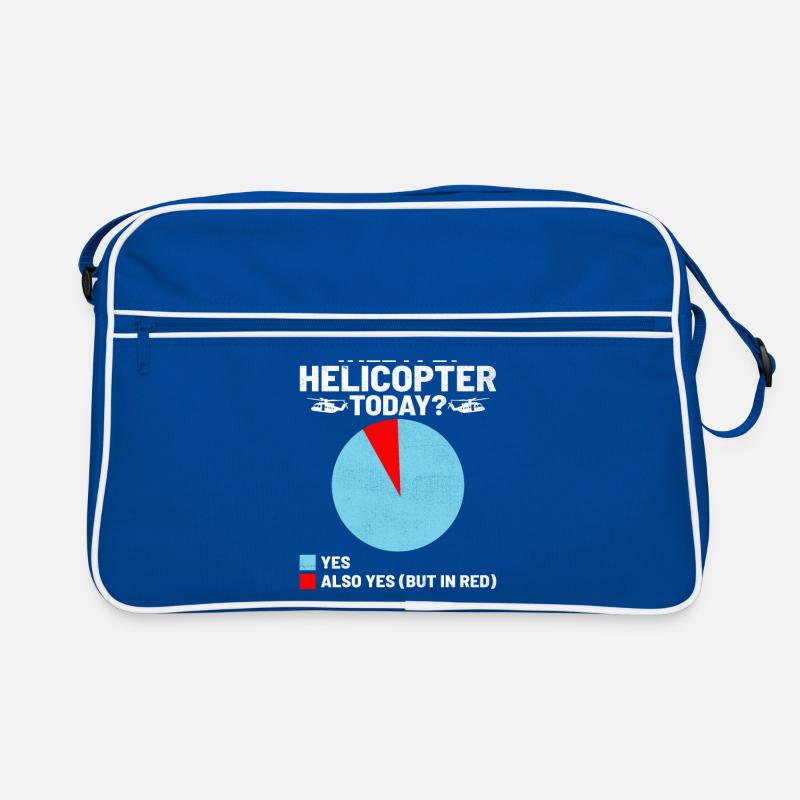Werde ich heute Hubschrauber fliegen Hubschrauber Aviator Pi Retro Tasche