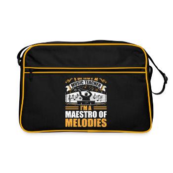 I'm Not A Music Teacher I'm A Maestro Of Melodies - Retro Bag - black/gold - Front