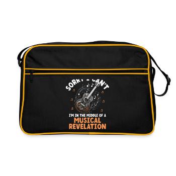 Sorry I Can't I'm In The Middle Of A Musical Revel - Retro Bag - black/gold - Front