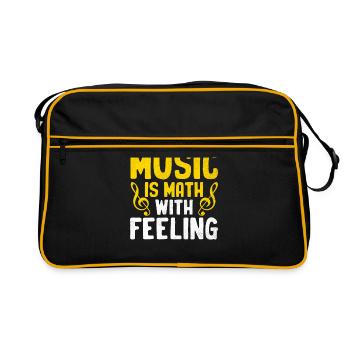 Music Is Math With Feeling Musician Class Teaching - Retro Bag - black/gold - Front