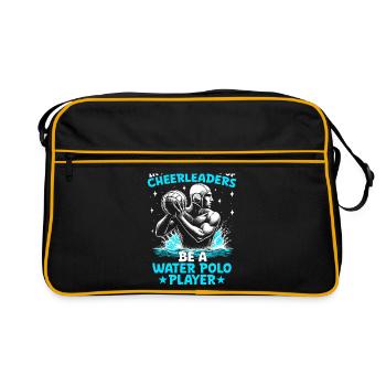 In einer Welt voller Cheerleader Sei ein Wasserball Pl - Retro Tasche - Schwarz/Gold - Vorne