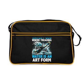 Water Polo Where Treading Water Is An Art Form Aqu - Retro Bag - black/gold - Front
